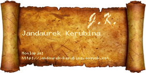 Jandaurek Kerubina névjegykártya
